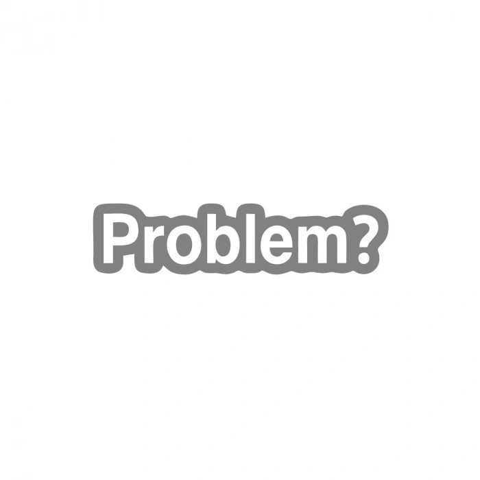 Problem? Araba Sticker 17x17 Cm Gri