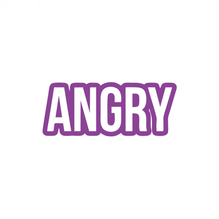 Angry Araba Sticker 17x17 Cm Mor