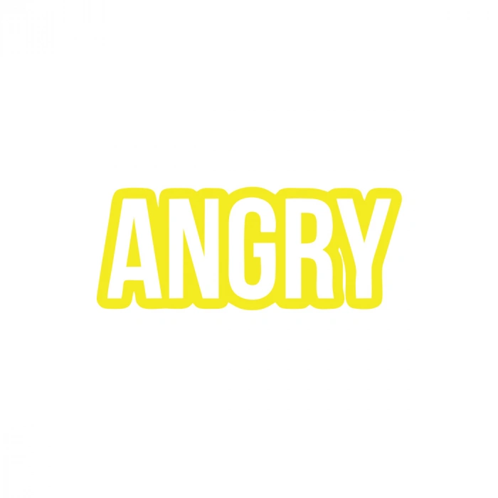 Angry Araba Sticker 17x17 Cm Sarı