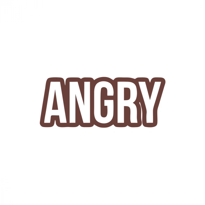 Angry Araba Sticker 17x17 Cm Kahverengi