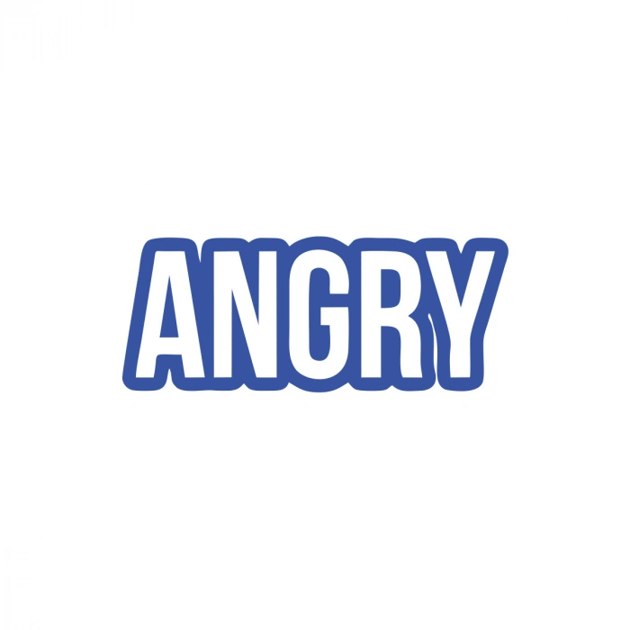Angry Araba Sticker 17x17 Cm Mavi
