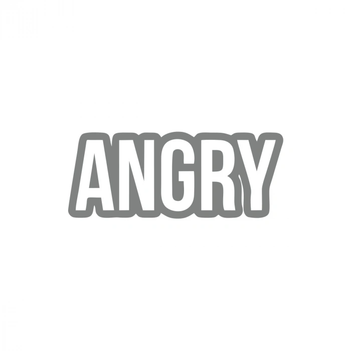 Angry Araba Sticker 17x17 Cm Gri