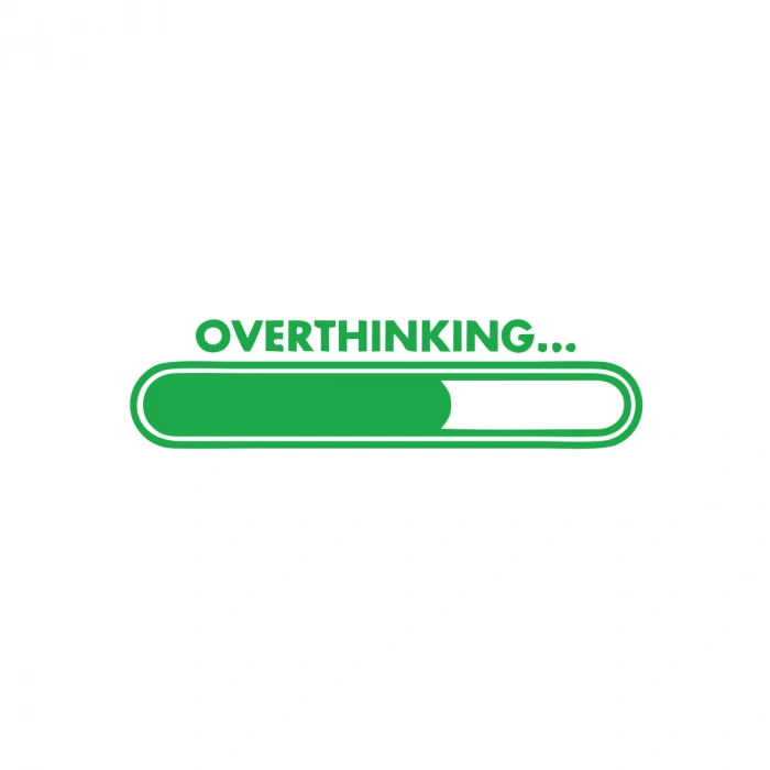Overthinking… Araba Sticker 17x17 Cm Yeşil