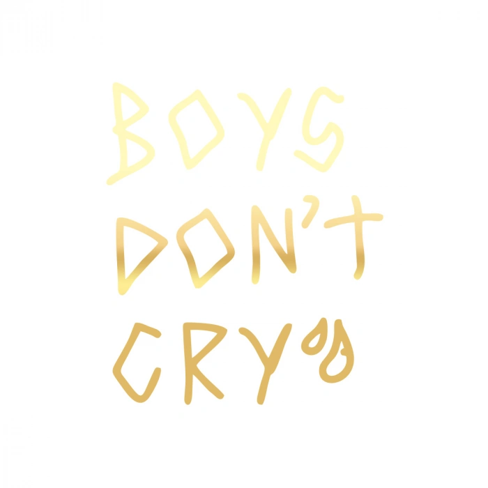 Boys Dont Cry Araba Sticker 17x17 Cm Gold