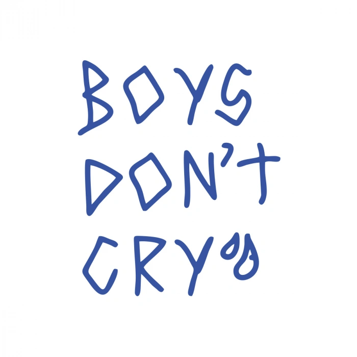 Boys Dont Cry Araba Sticker 17x17 Cm Mavi