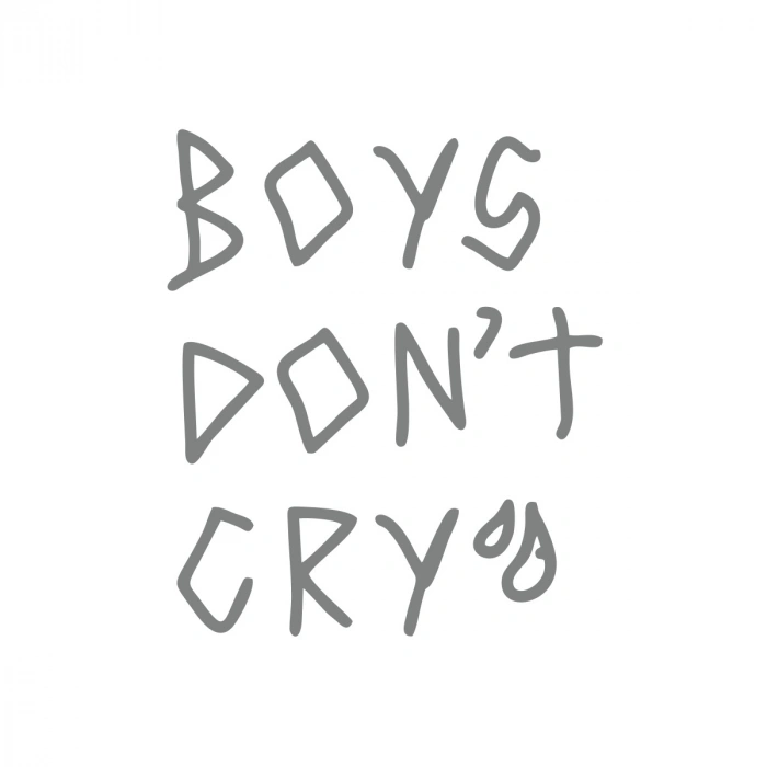 Boys Dont Cry Araba Sticker 17x17 Cm Gri