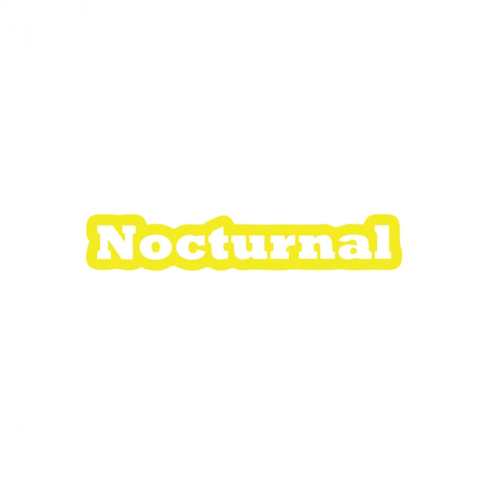 Nocturnal Araba Sticker 17x17 Cm Sarı