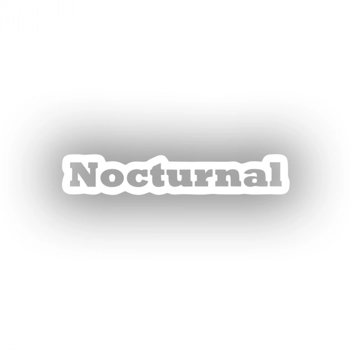 Nocturnal Araba Sticker 17x17 Cm Beyaz