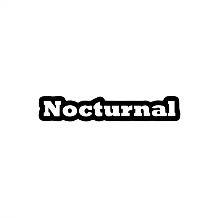 Nocturnal Araba Sticker 17x17 Cm Siyah