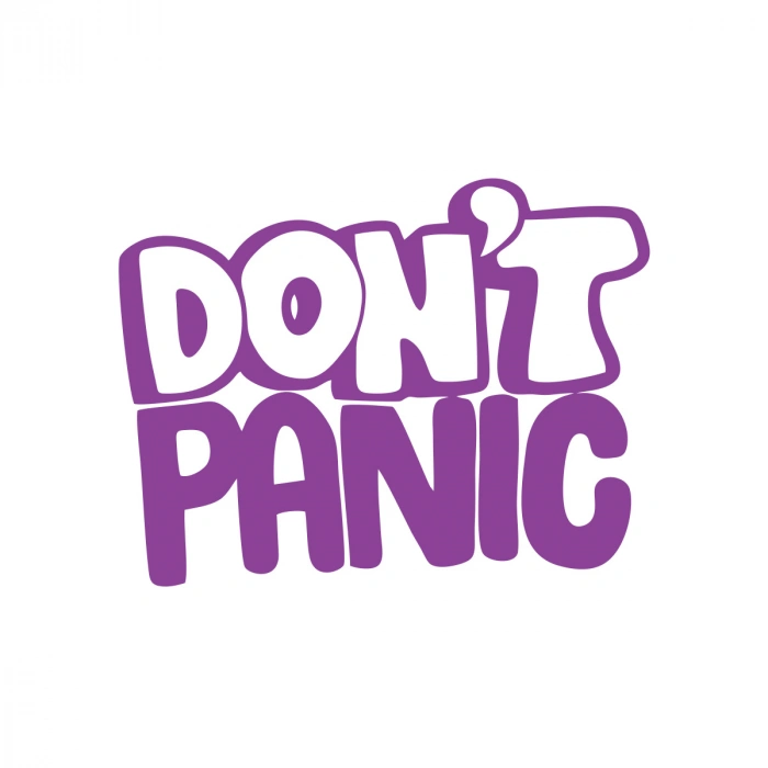Dont Panic Araba Sticker Araba Sticker 17x17 Cm Mor