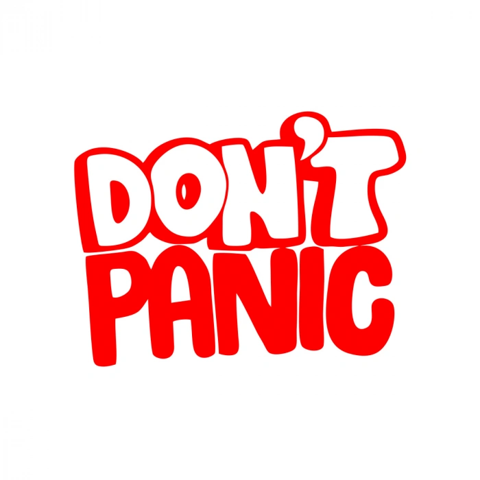 Dont Panic Araba Sticker Araba Sticker 17x17 Cm Kırmızı