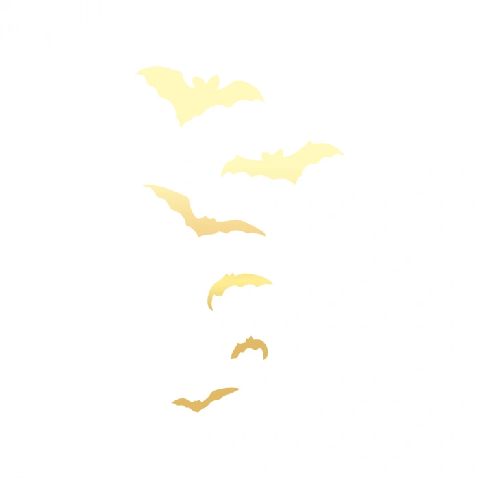 Yarasalar Araba Sticker 17x17 Cm Gold