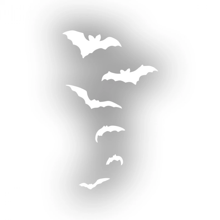 Yarasalar Araba Sticker 17x17 Cm Beyaz