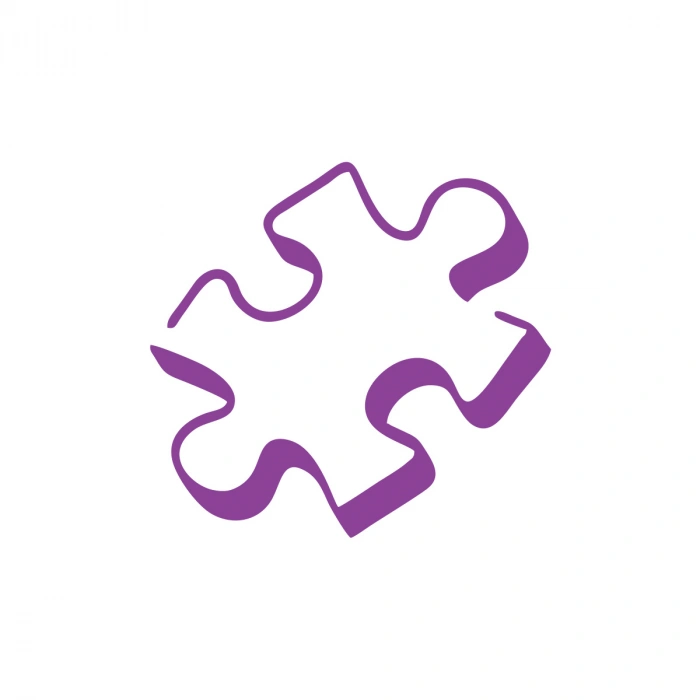 Puzzle Araba Stickeri 17x17 Cm Mor