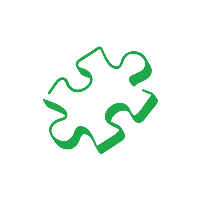 Puzzle Araba Stickeri 17x17 Cm Yeşil