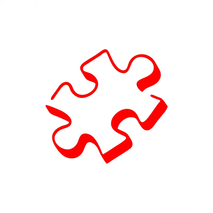 Puzzle Araba Stickeri 17x17 Cm Kırmızı