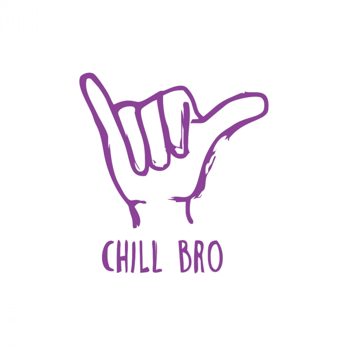 Chill Bro Araba Sticker 17x17 Cm Mor