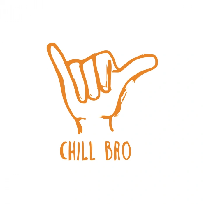 Chill Bro Araba Sticker 17x17 Cm Turuncu