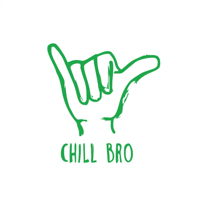 Chill Bro Araba Sticker 17x17 Cm Yeşil