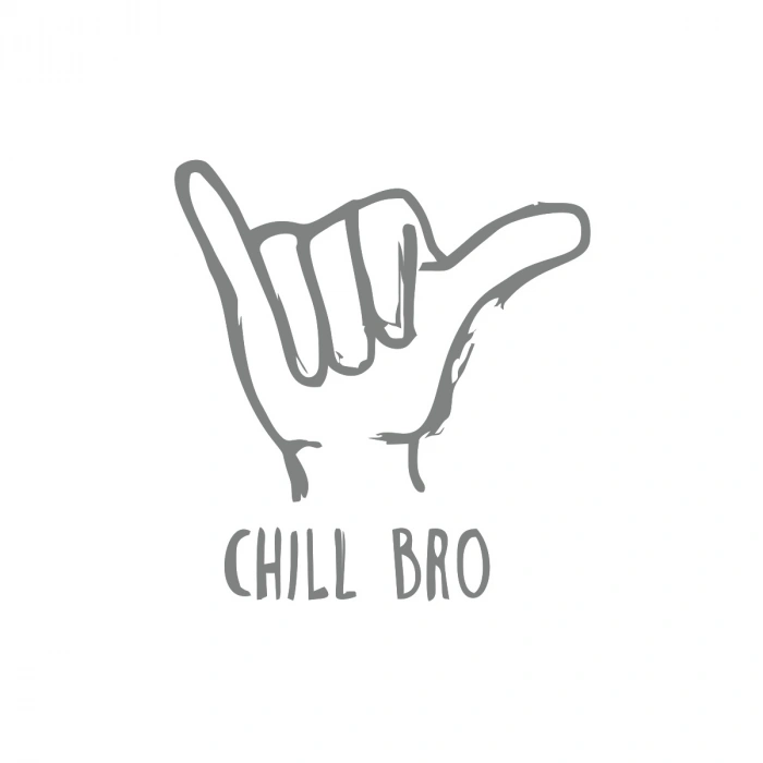 Chill Bro Araba Sticker 17x17 Cm Gri
