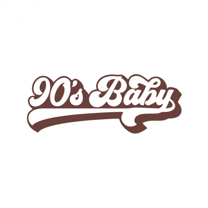 90s Baby Araba Sticker 17x17 Cm Kahverengi