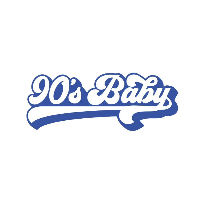 90s Baby Araba Sticker 17x17 Cm Mavi
