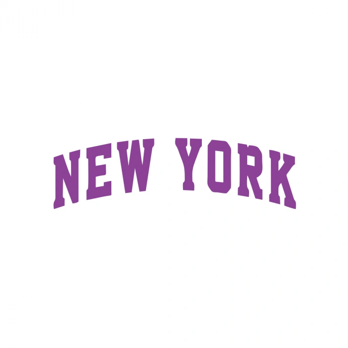 New York Araba Sticker 17x17 Cm Mor