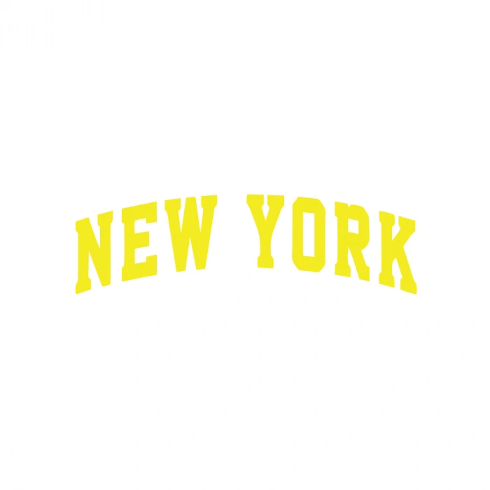 New York Araba Sticker 17x17 Cm Sarı