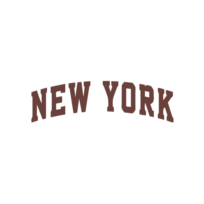 New York Araba Sticker 17x17 Cm Kahverengi