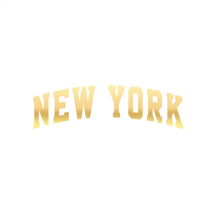 New York Araba Sticker 17x17 Cm Gold