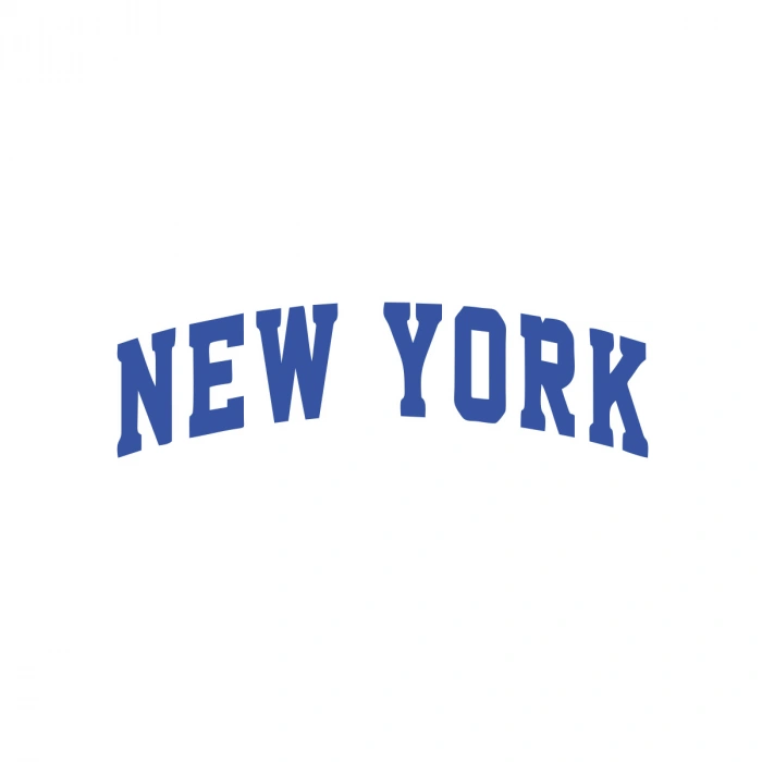 New York Araba Sticker 17x17 Cm Mavi