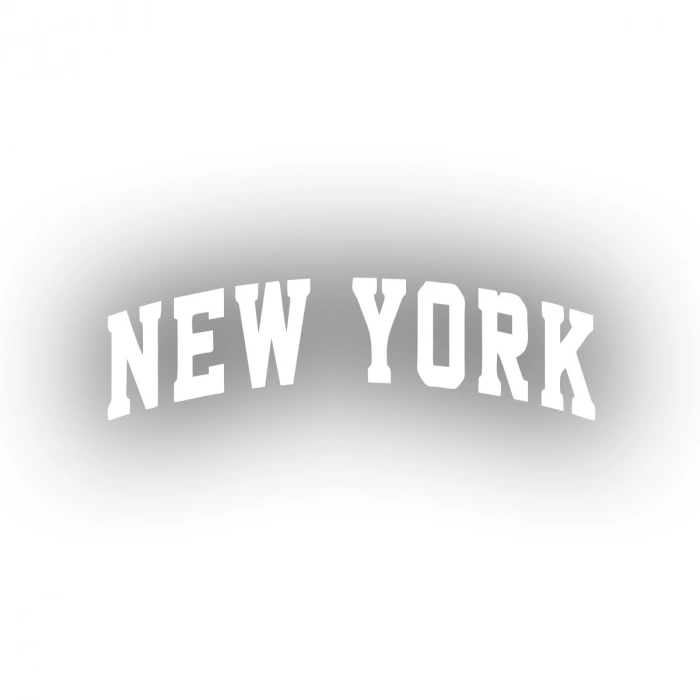 New York Araba Sticker 17x17 Cm Beyaz