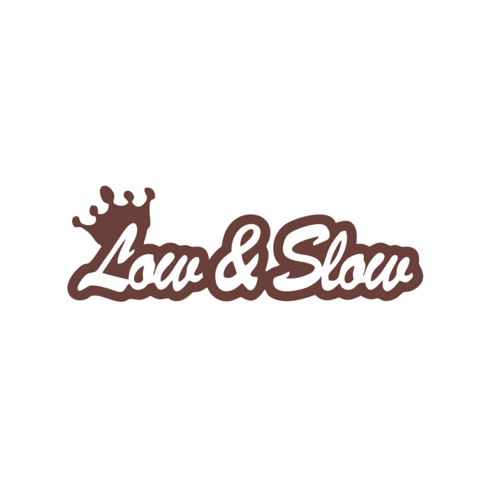 Low&Slow Araba Sticker 17x17 Cm Kahverengi
