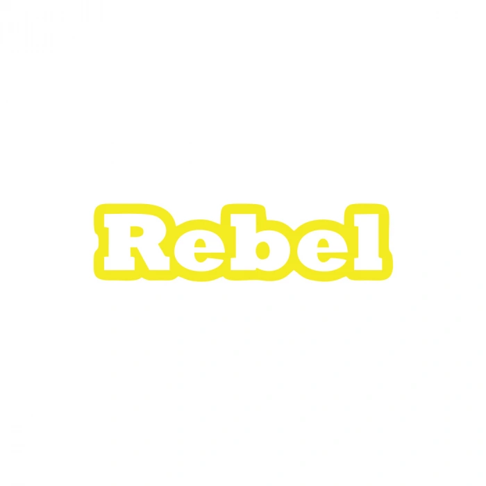 Rebel Araba Sticker 17x17 Cm Sarı