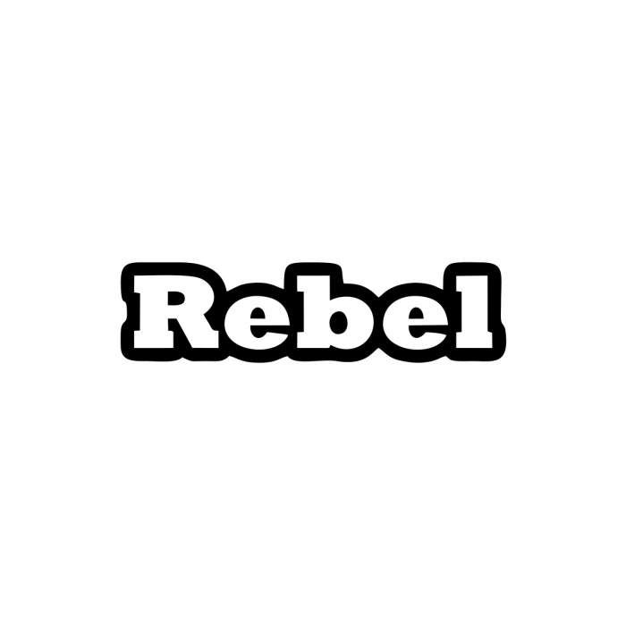 Rebel Araba Sticker 17x17 Cm Siyah