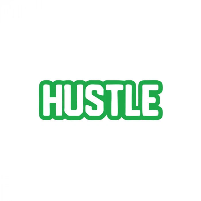 Hustle Araba Sticker 17x17 Cm Yeşil