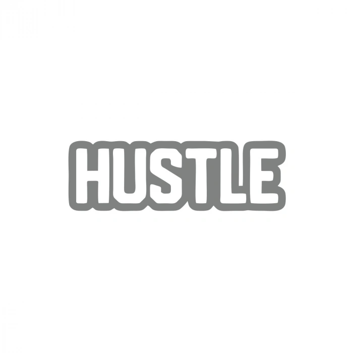 Hustle Araba Sticker 17x17 Cm Gri
