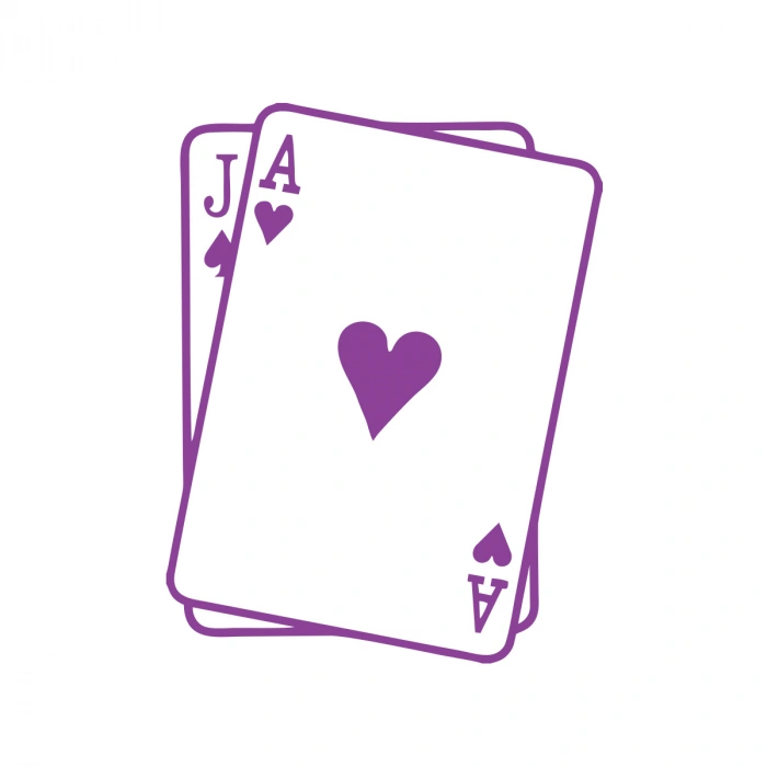 İskambil Kağıdı Araba Sticker 17x17 Cm Mor