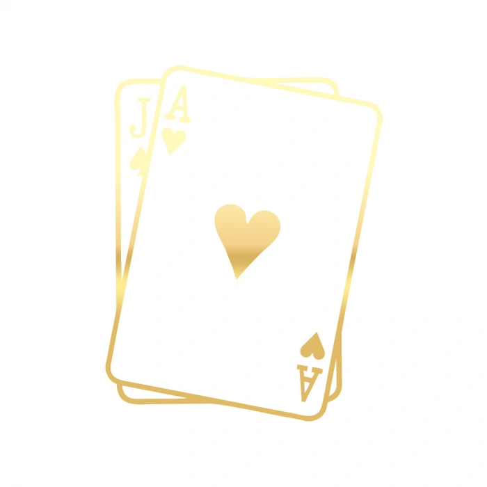 İskambil Kağıdı Araba Sticker 17x17 Cm Gold