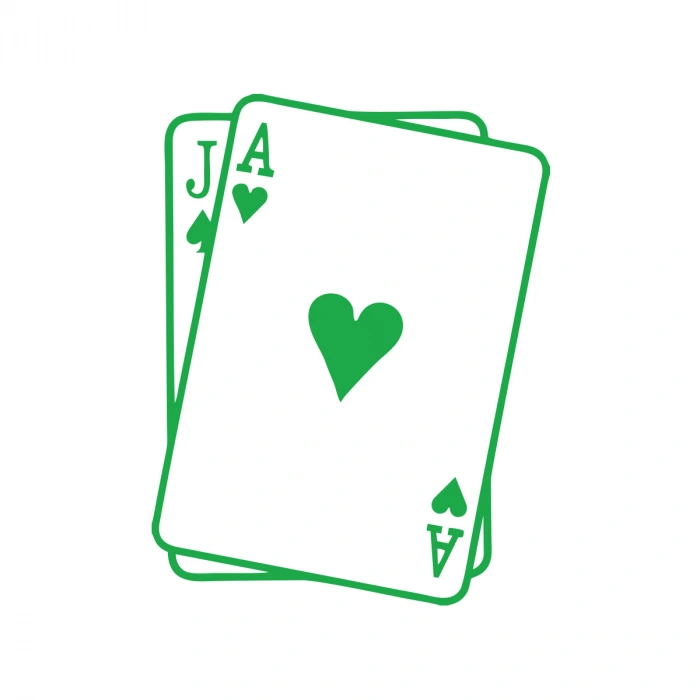 İskambil Kağıdı Araba Sticker 17x17 Cm Yeşil