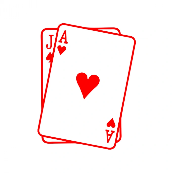 İskambil Kağıdı Araba Sticker 17x17 Cm Kırmızı