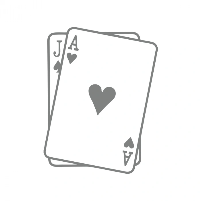 İskambil Kağıdı Araba Sticker 17x17 Cm Gri