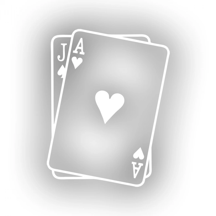 İskambil Kağıdı Araba Sticker 17x17 Cm Beyaz