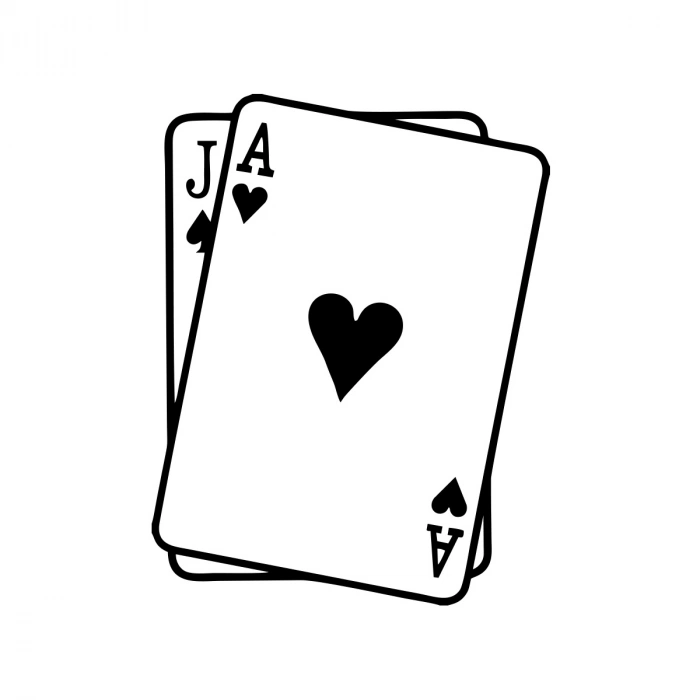 İskambil Kağıdı Araba Sticker 17x17 Cm Siyah