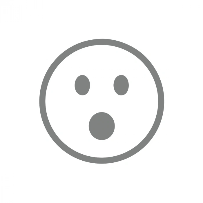 Şaşıran Emoji Araba Sticker 17x17 Cm Gri