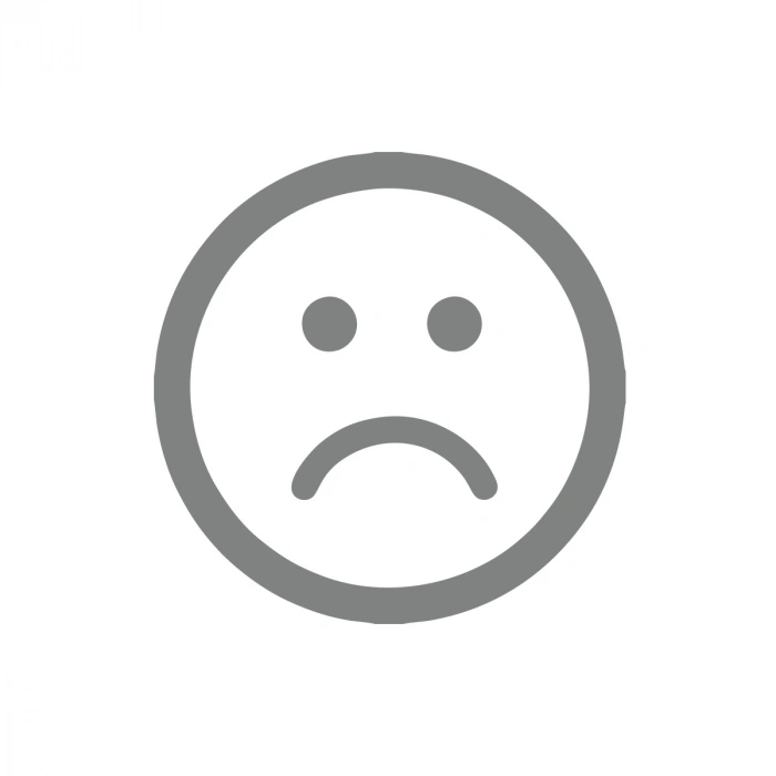 Üzgün Emoji Araba Sticker 17x17 Cm Gri