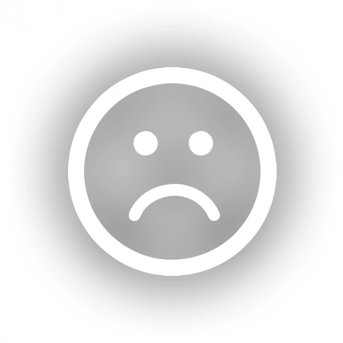 Üzgün Emoji Araba Sticker 17x17 Cm Beyaz