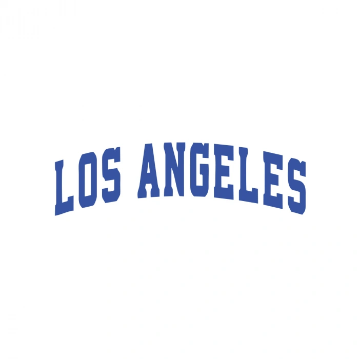 Los Angeles Araba Sticker 17x17 Cm Mavi