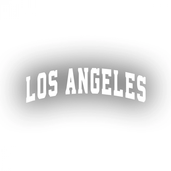Los Angeles Araba Sticker 17x17 Cm Beyaz