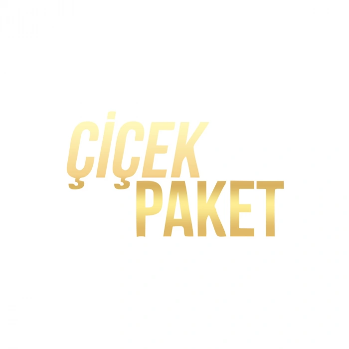 Çiçek Paket Araba Sticker 17x17 Cm Gold